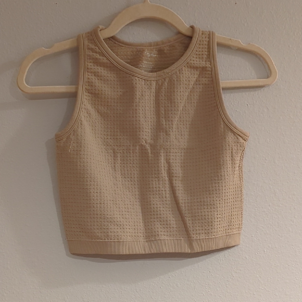 By Together Textured Cropped Tank